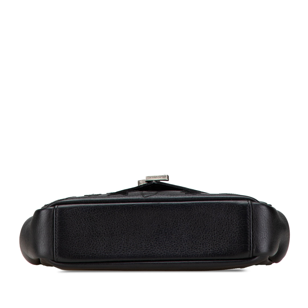 Saint Laurent Medium Monogram Heart Patchwork Chain Wallet