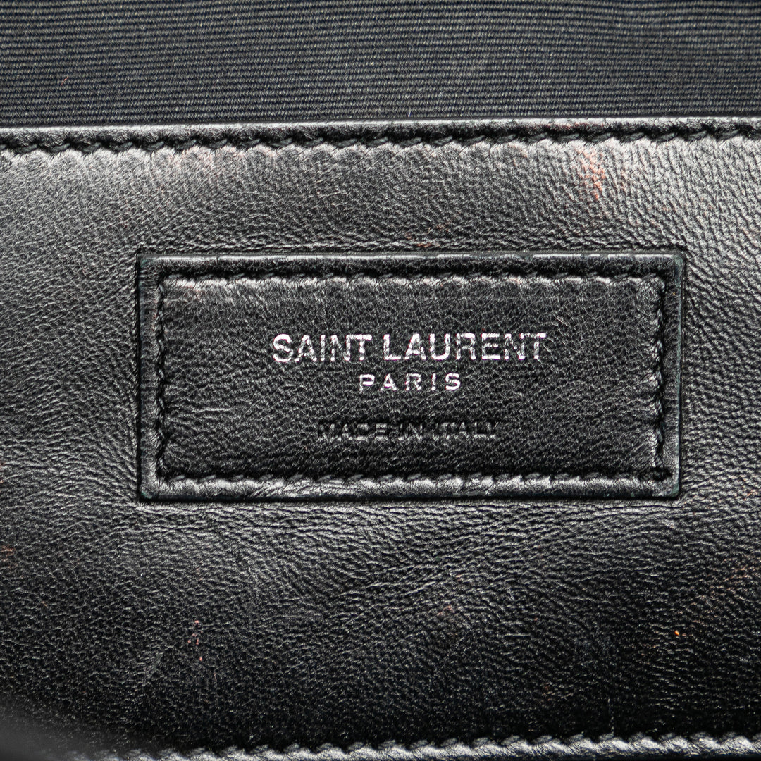 Saint Laurent Medium Monogram Heart Patchwork Chain Wallet