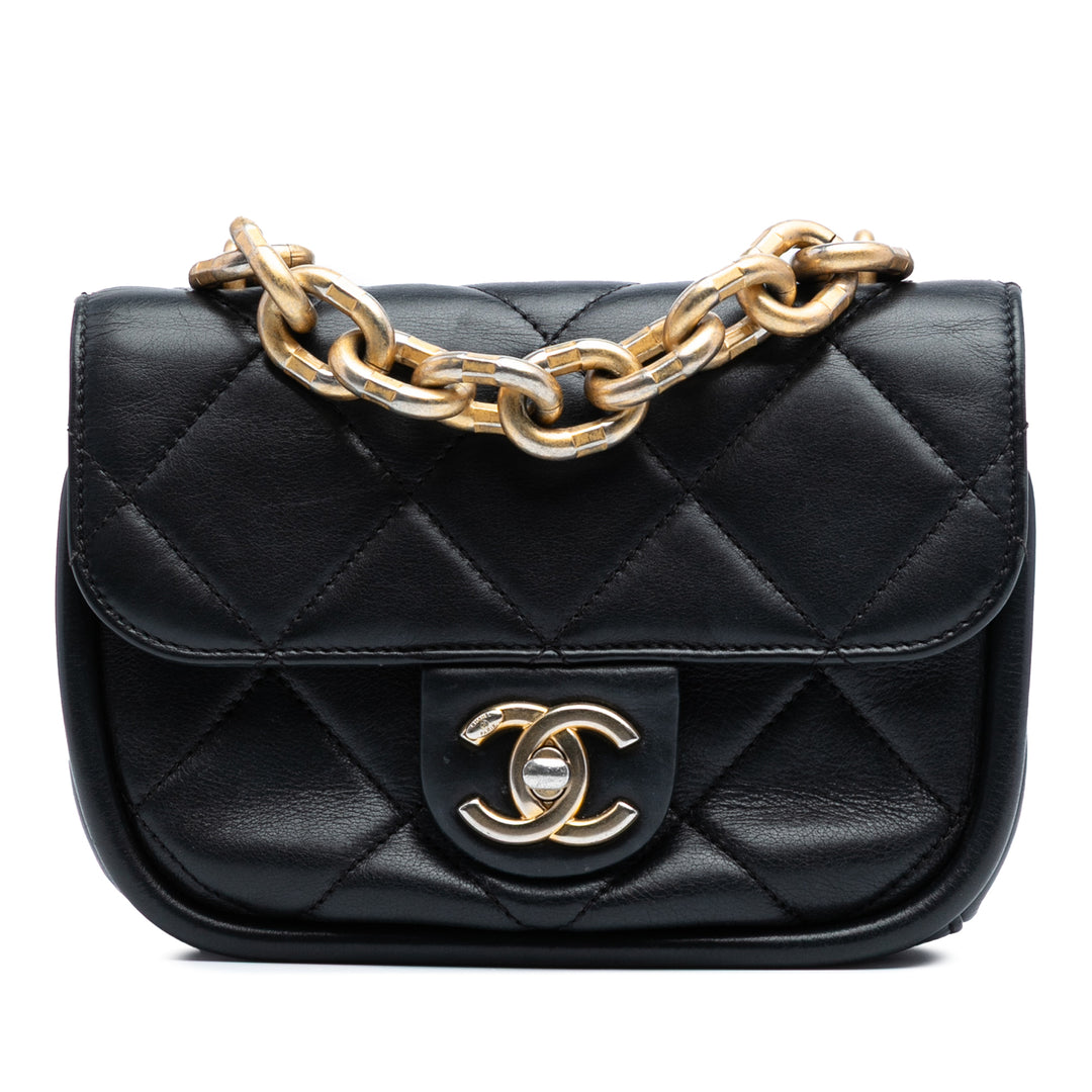 Chanel Matelassé Chaîne à rabat Mini Cuir d'agneau