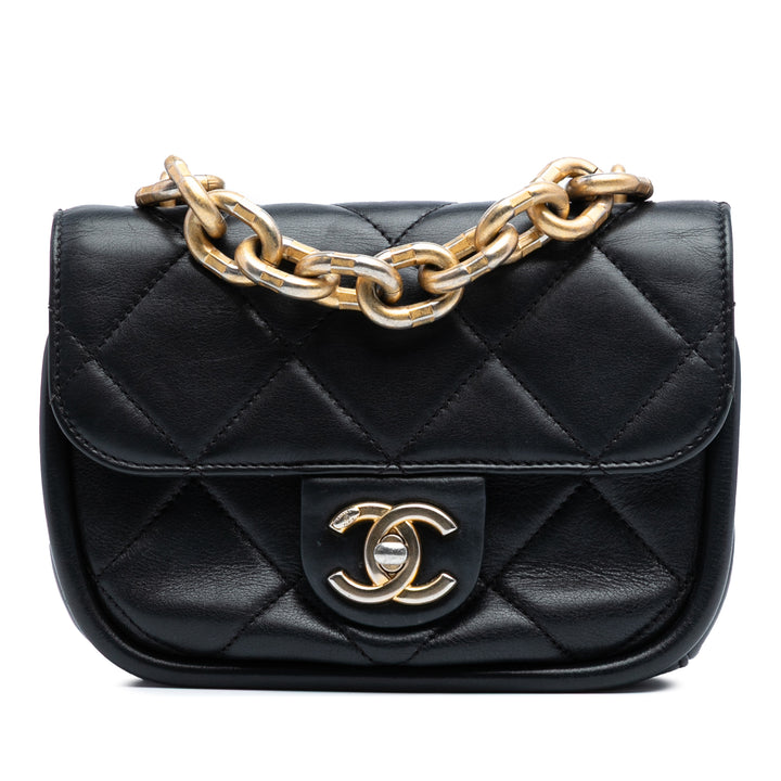 Chanel Matelassé Chaîne à rabat Mini Cuir d'agneau