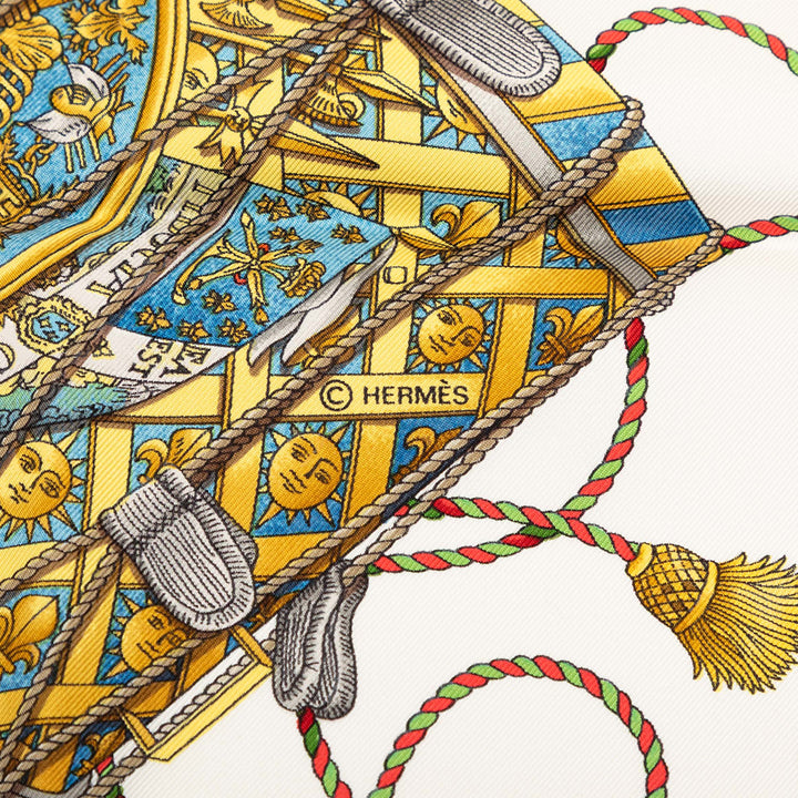 Hermès Les Tambours Soie Foulard 90 Multi