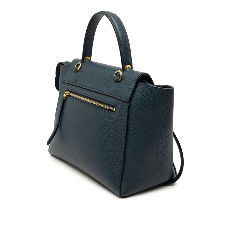 Celine Ceinture grainé Micro Cuir de veau grainé Bleu – vue 2 – GABY PARIS