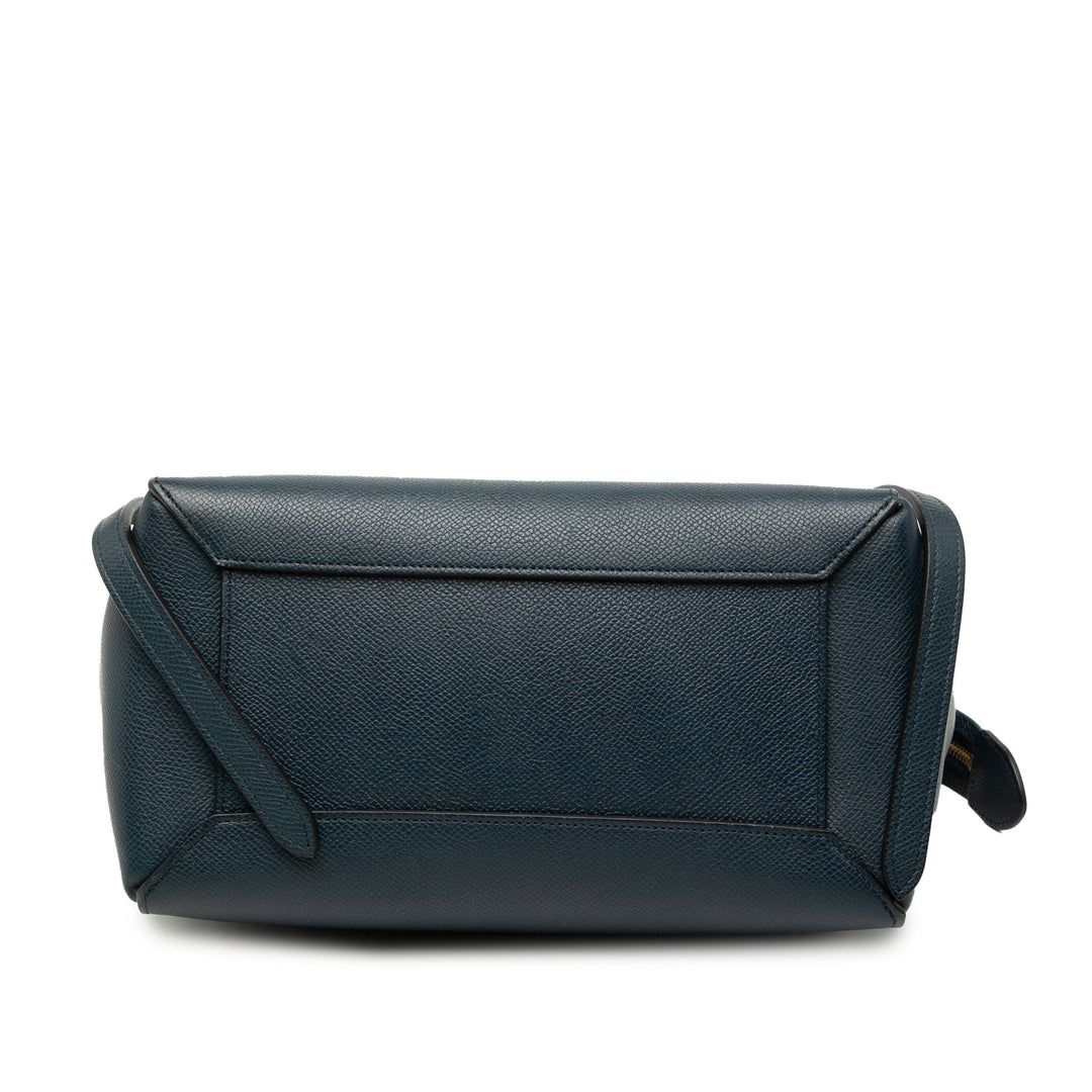 Celine Ceinture grainé Micro Cuir de veau grainé Bleu – vue 3 – GABY PARIS