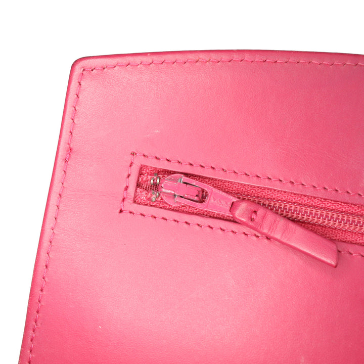 Quilted Patent Brilliant Wallet On Chain Red - Gaby Paris