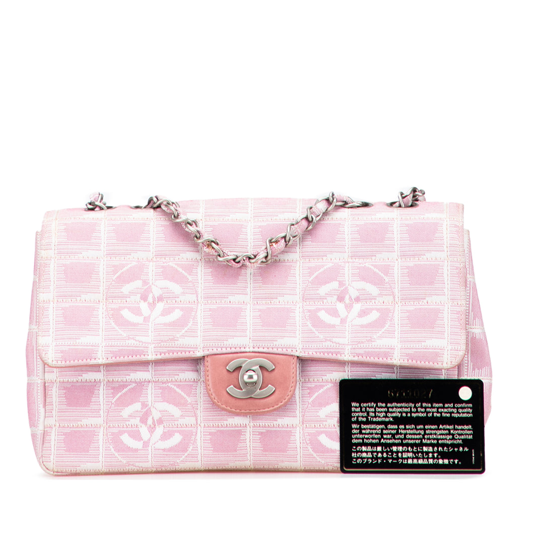 Medium New Travel Line Nylon Single Flap Pink - Gaby Paris