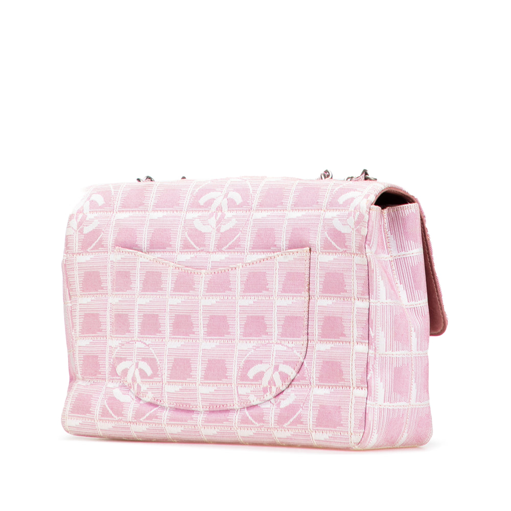 Medium New Travel Line Nylon Single Flap Pink - Gaby Paris