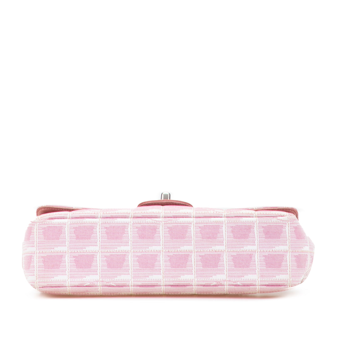 Medium New Travel Line Nylon Single Flap Pink - Gaby Paris