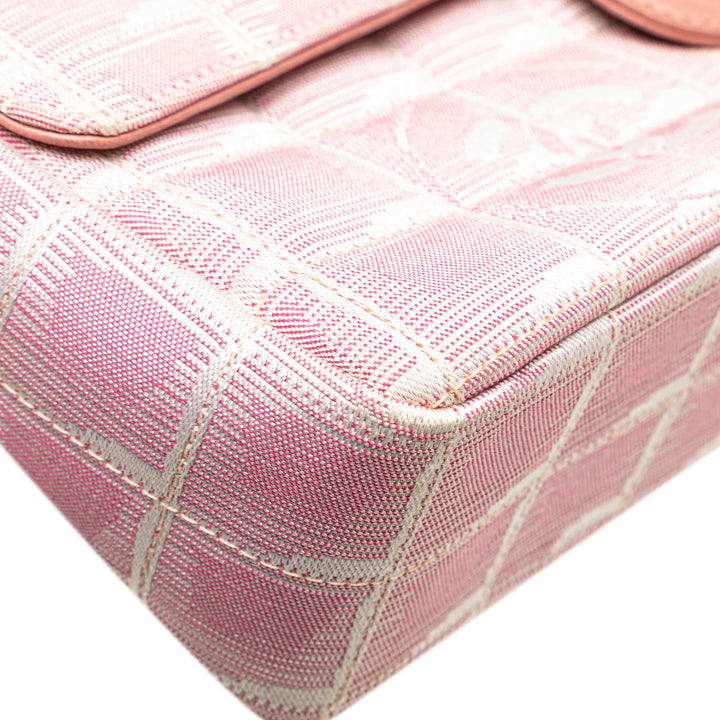 Medium New Travel Line Nylon Single Flap Pink - Gaby Paris