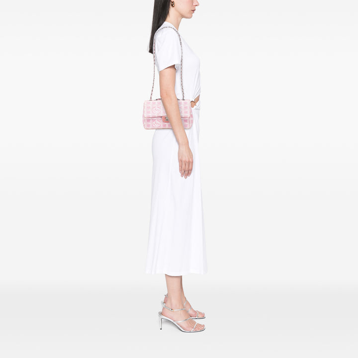 Medium New Travel Line Nylon Single Flap Pink - Gaby Paris