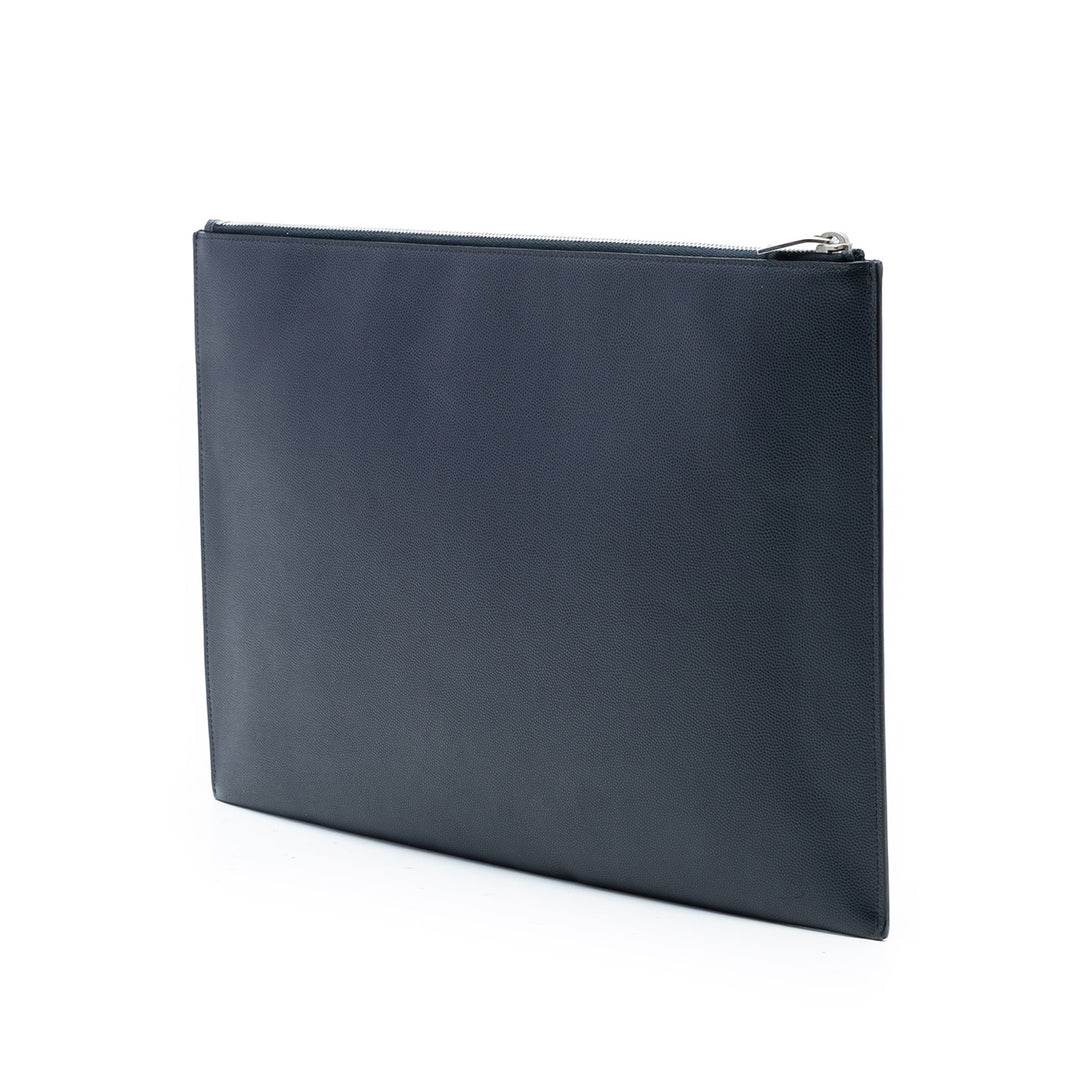 Saint Laurent Grain De Poudre Zip Document Holder