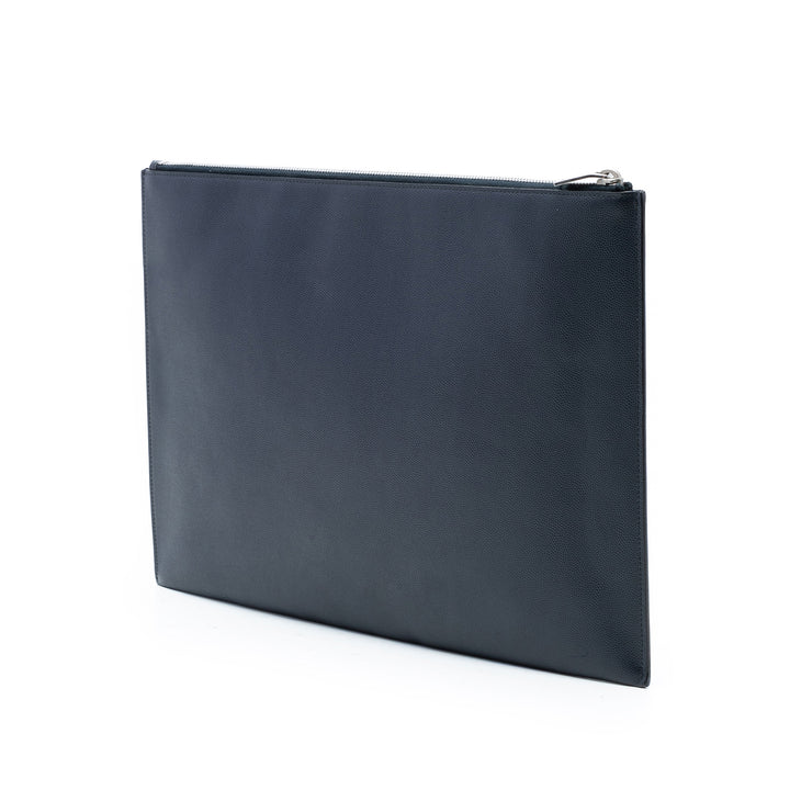 Saint Laurent Grain De Poudre Zip Document Holder