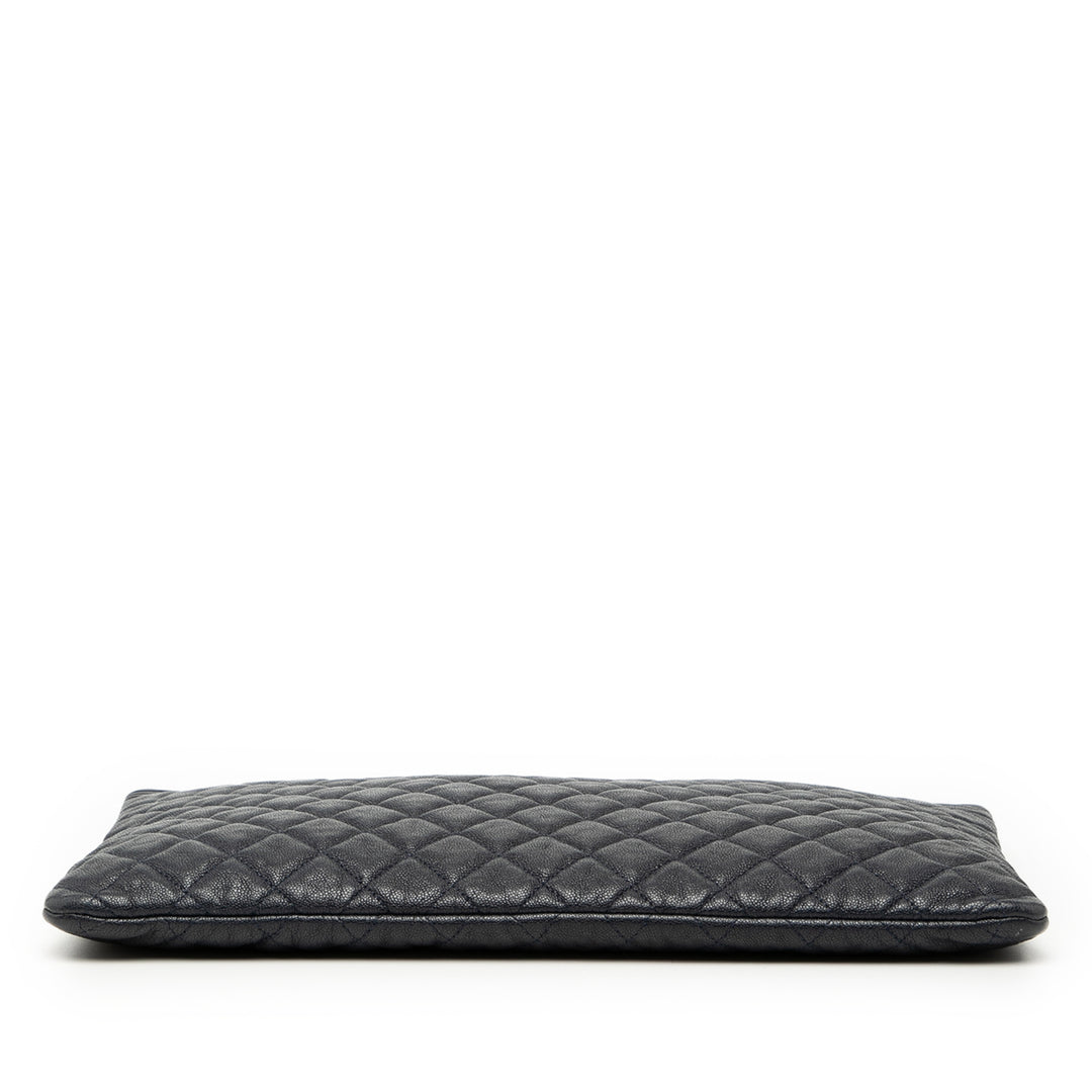 Chanel Large Matelassé Caviar Boy O Étui Pochette