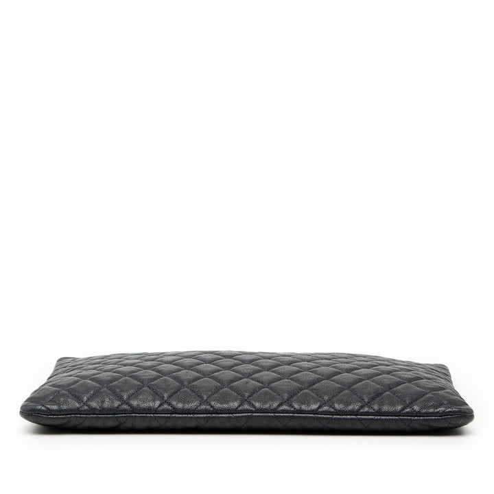 Chanel Large Matelassé Caviar Boy O Étui Pochette