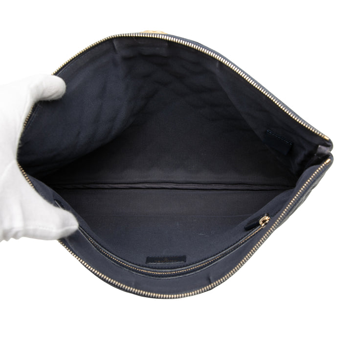 Chanel Large Matelassé Caviar Boy O Étui Pochette