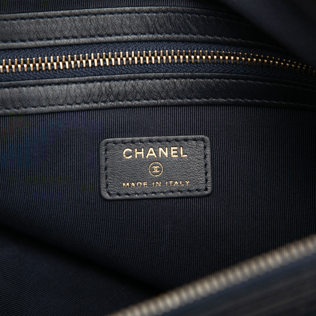 Chanel Large Matelassé Caviar Boy O Étui Pochette