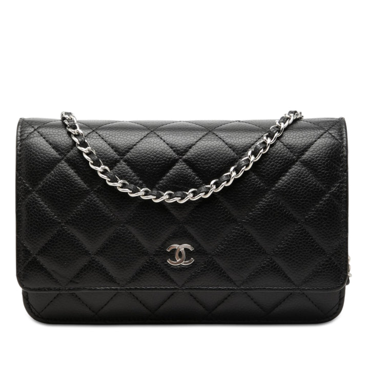 Chanel CC Matelassé Caviar Wallet on Chain
