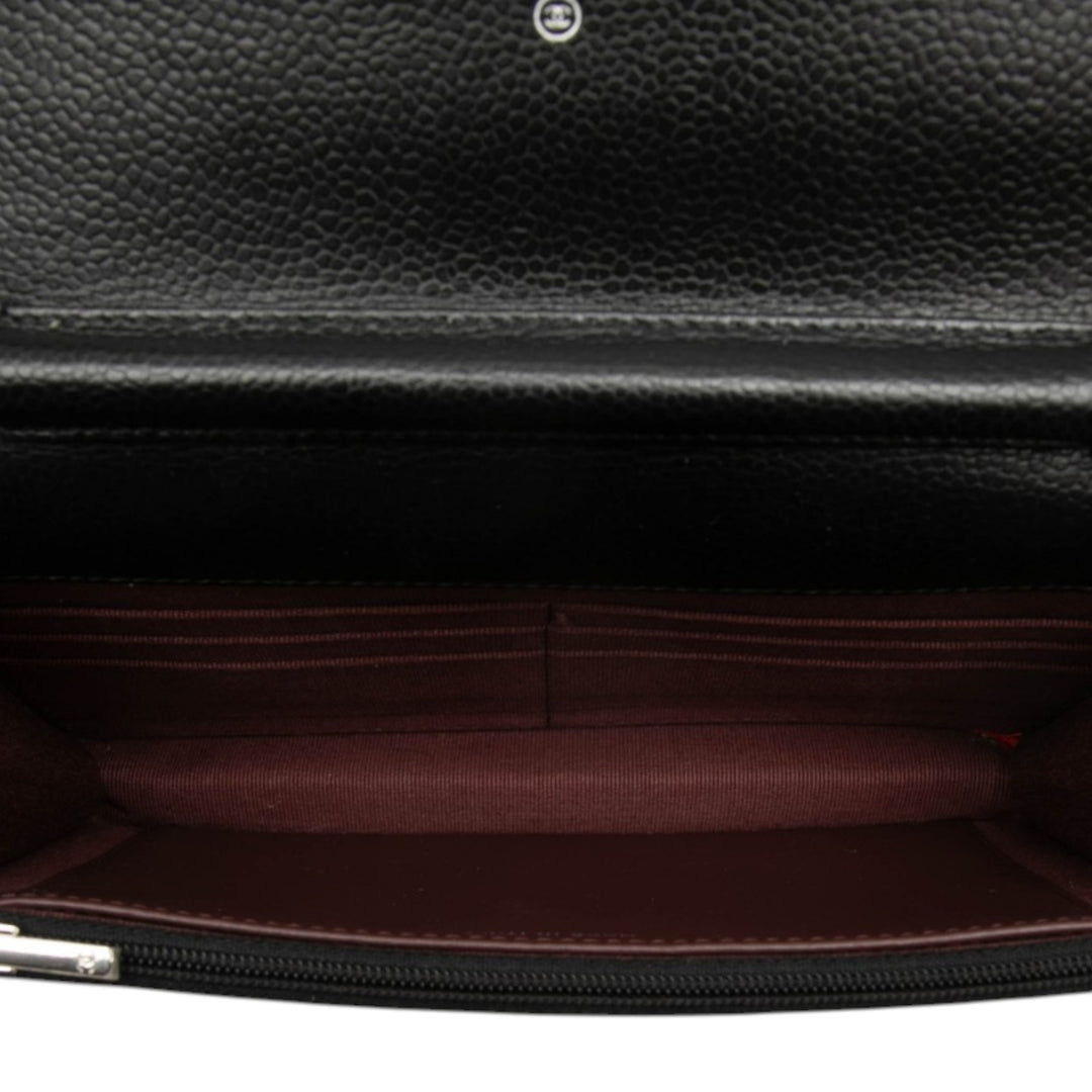 Chanel CC Matelassé Caviar Wallet on Chain
