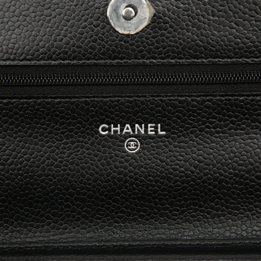 Chanel CC Matelassé Caviar Wallet on Chain