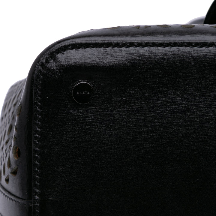 Vienne Calfskin Laser Cut Mina 32 Black - Gaby Paris