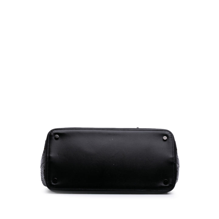 Vienne Calfskin Laser Cut Mina 32 Black - Gaby Paris