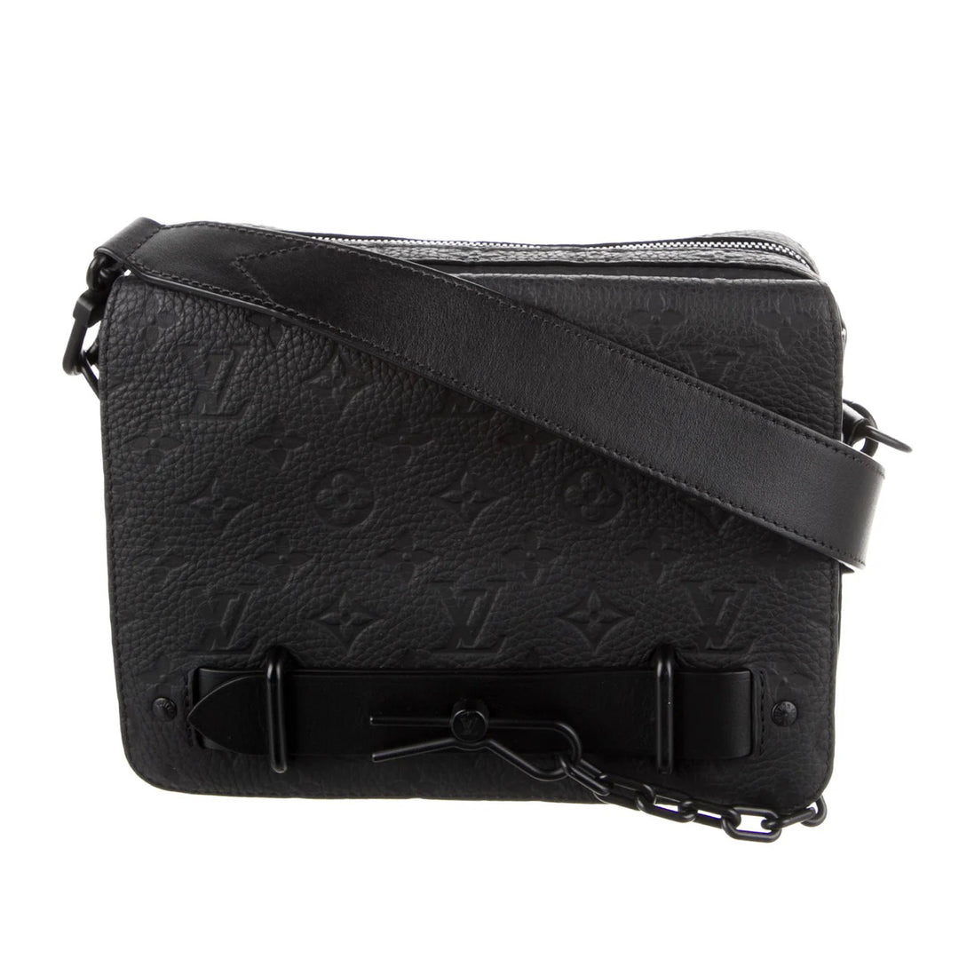 Monogram Taurillon Steamer Messenger Black - Gaby Paris