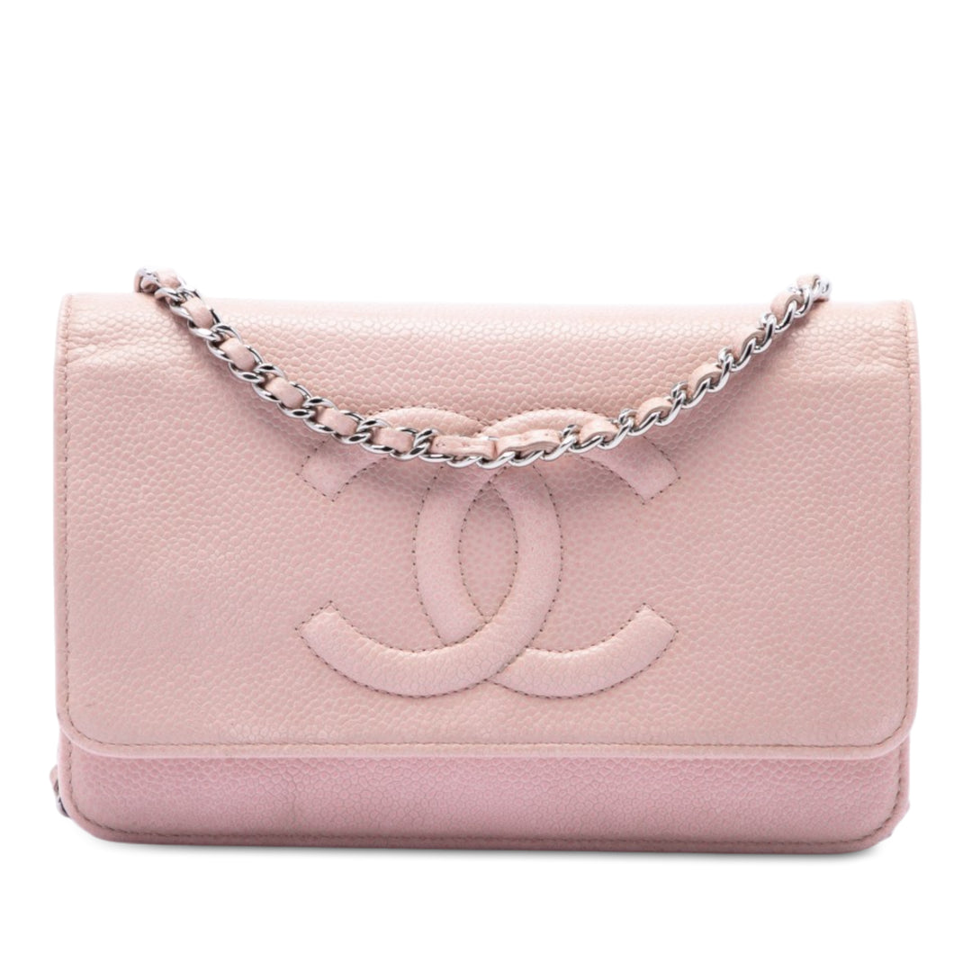 Chanel CC Wallet on Chain Cuir caviar Rose