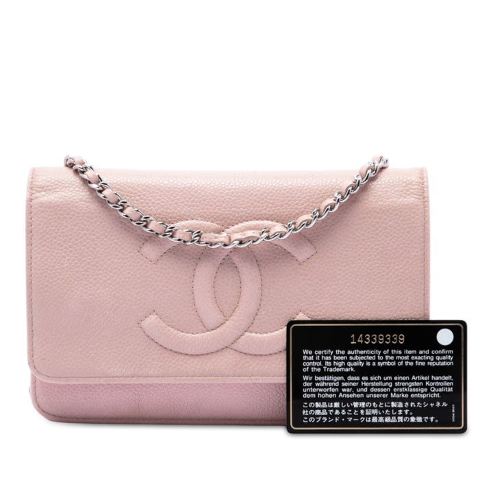Chanel CC Wallet on Chain Cuir caviar Rose