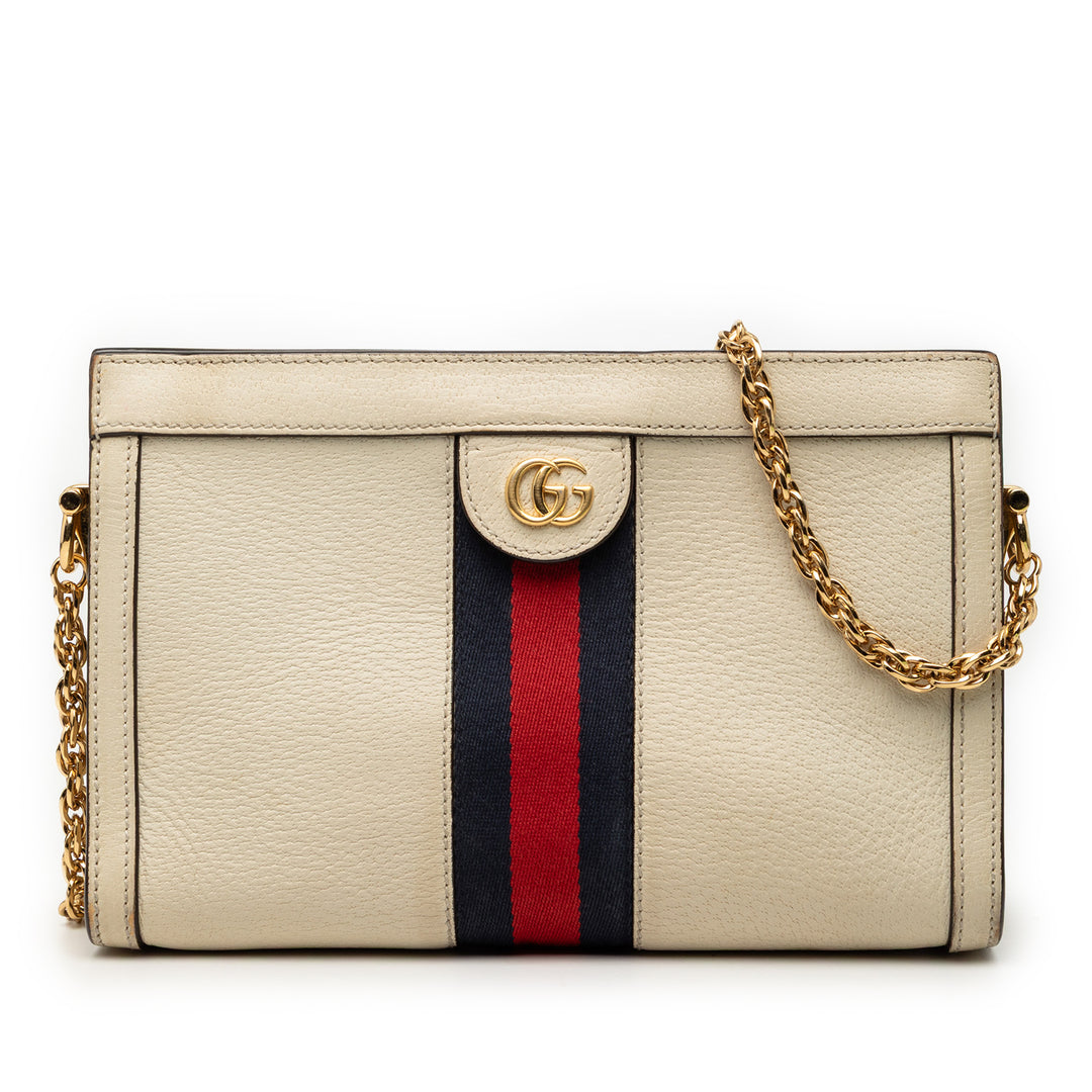 Gucci Small Cuir de veau Web Ophidia Chain Sac porté croisé
