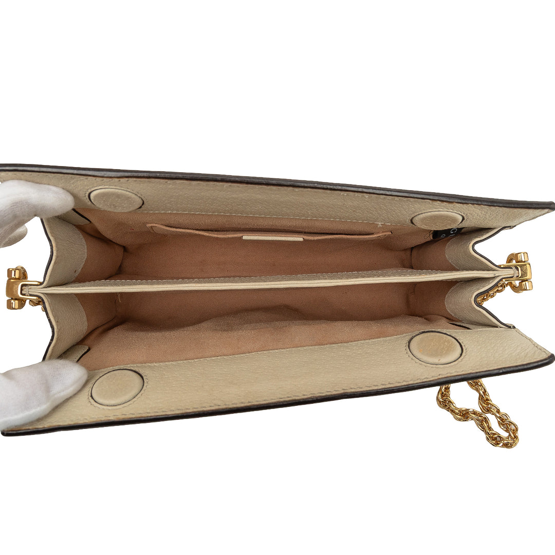 Gucci Small Cuir de veau Web Ophidia Chain Sac porté croisé
