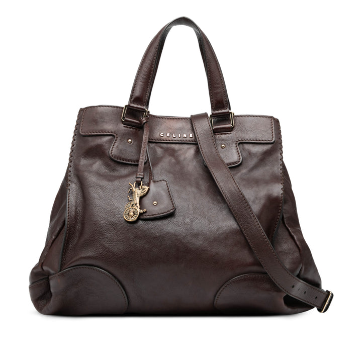 Celine Cuir Orlov Sac cartable Marron – GABY PARIS Authentique