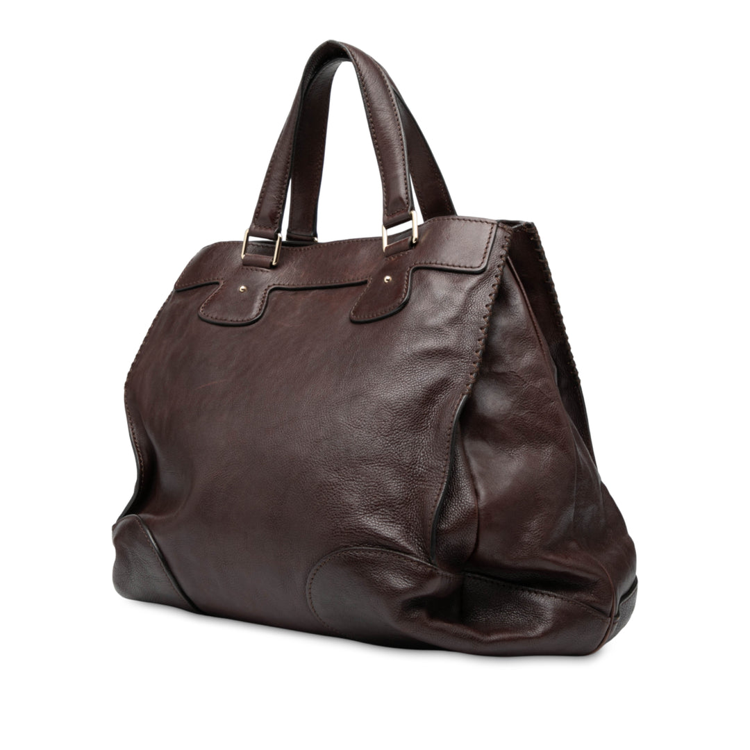 Celine Cuir Orlov Sac cartable Marron – GABY PARIS Authentique