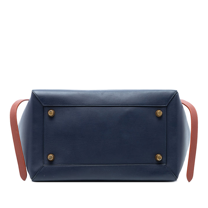Celine Bicolore Sac ceinture Mini Cuir de veau lisse Bleu – vue 3 – GABY PARIS