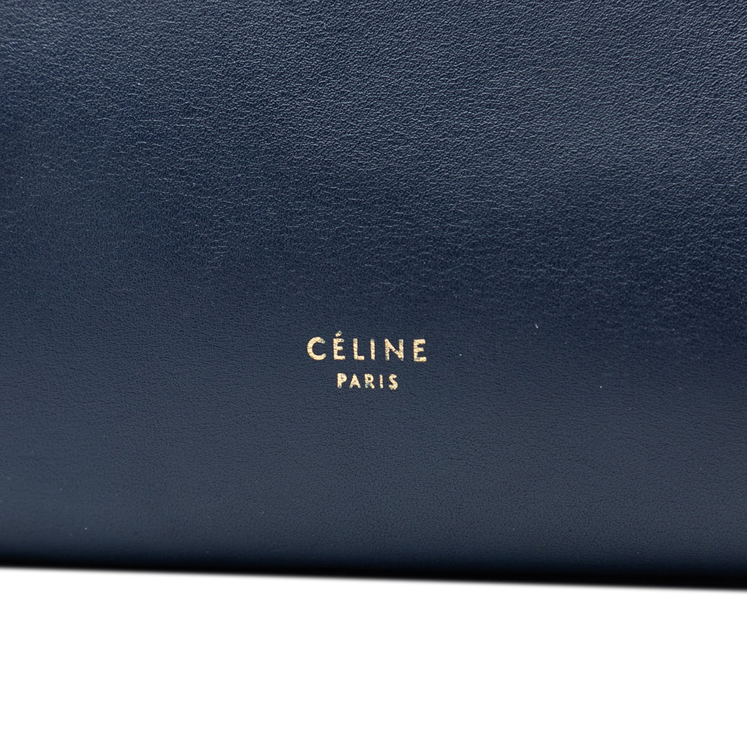 Celine Bicolore Sac ceinture Mini Cuir de veau lisse Bleu – vue 5 – GABY PARIS