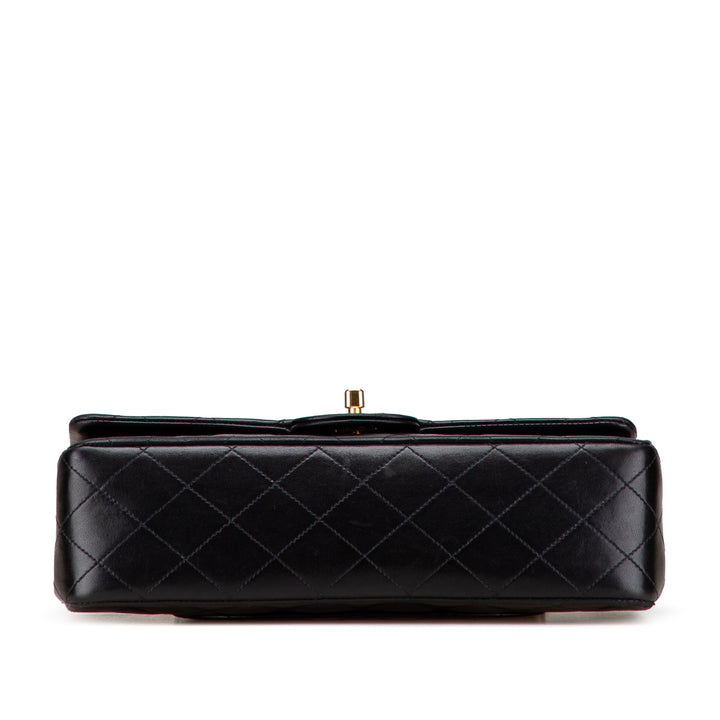 Chanel Medium Classic Cuir d’agneau Double rabat Noir