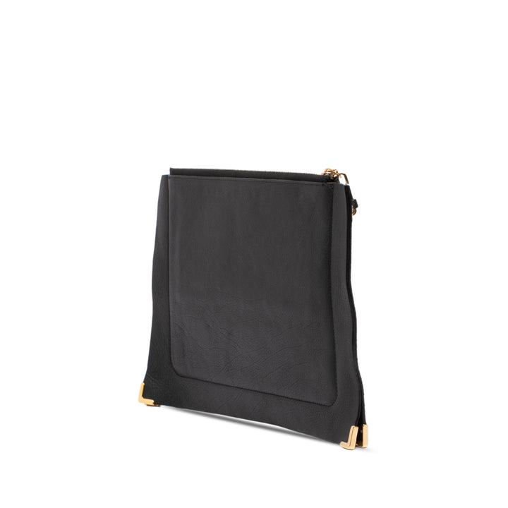 Chloé Ponyhair Dalmatian Imprimé Pochette Matière naturelle Noir – vue 2 – GABY PARIS