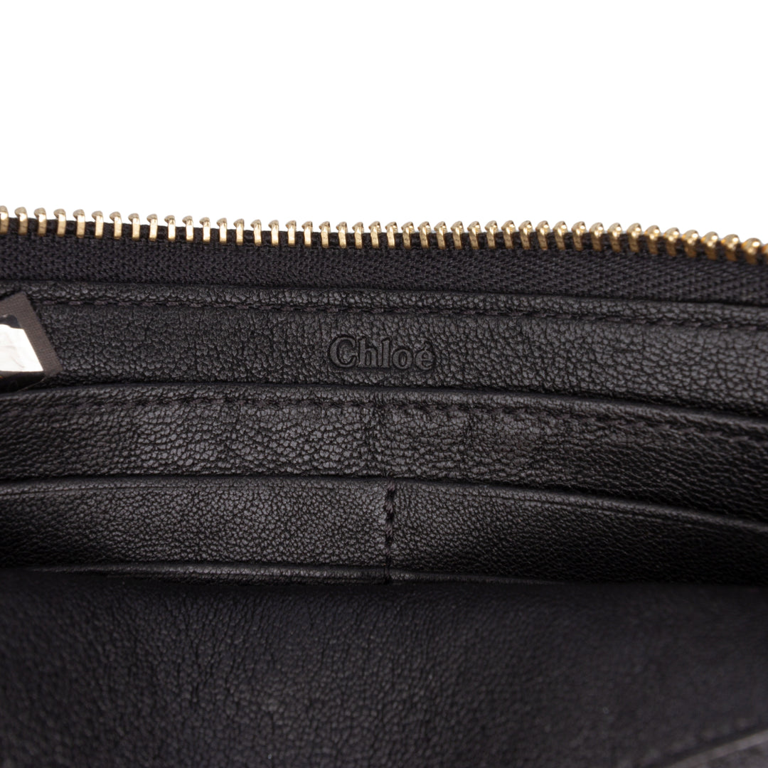 Chloé Ponyhair Dalmatian Imprimé Pochette Matière naturelle Noir – vue 5 – GABY PARIS
