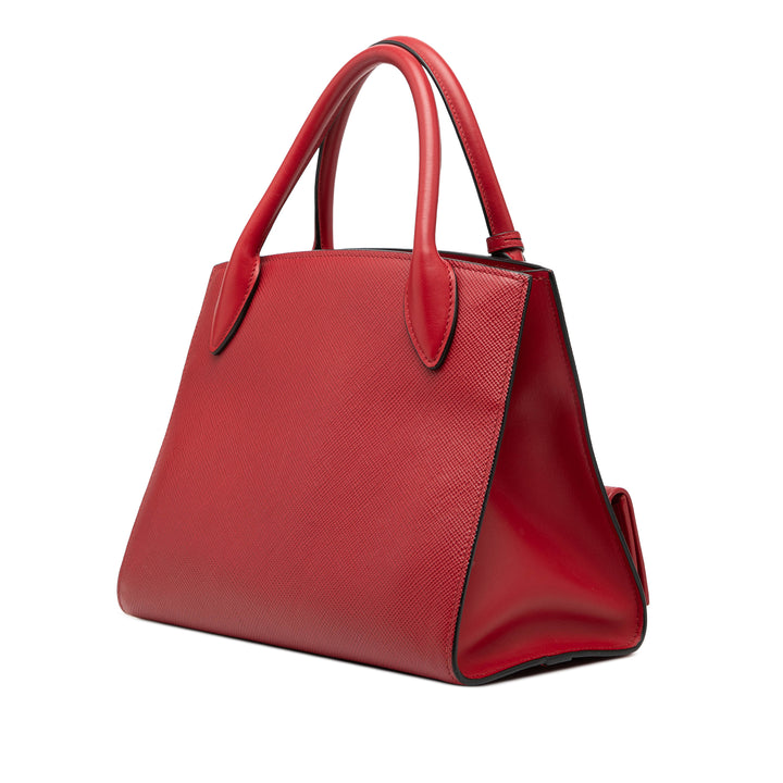 Prada Small Saffiano Cuir Monochrome anse supérieure Cabas