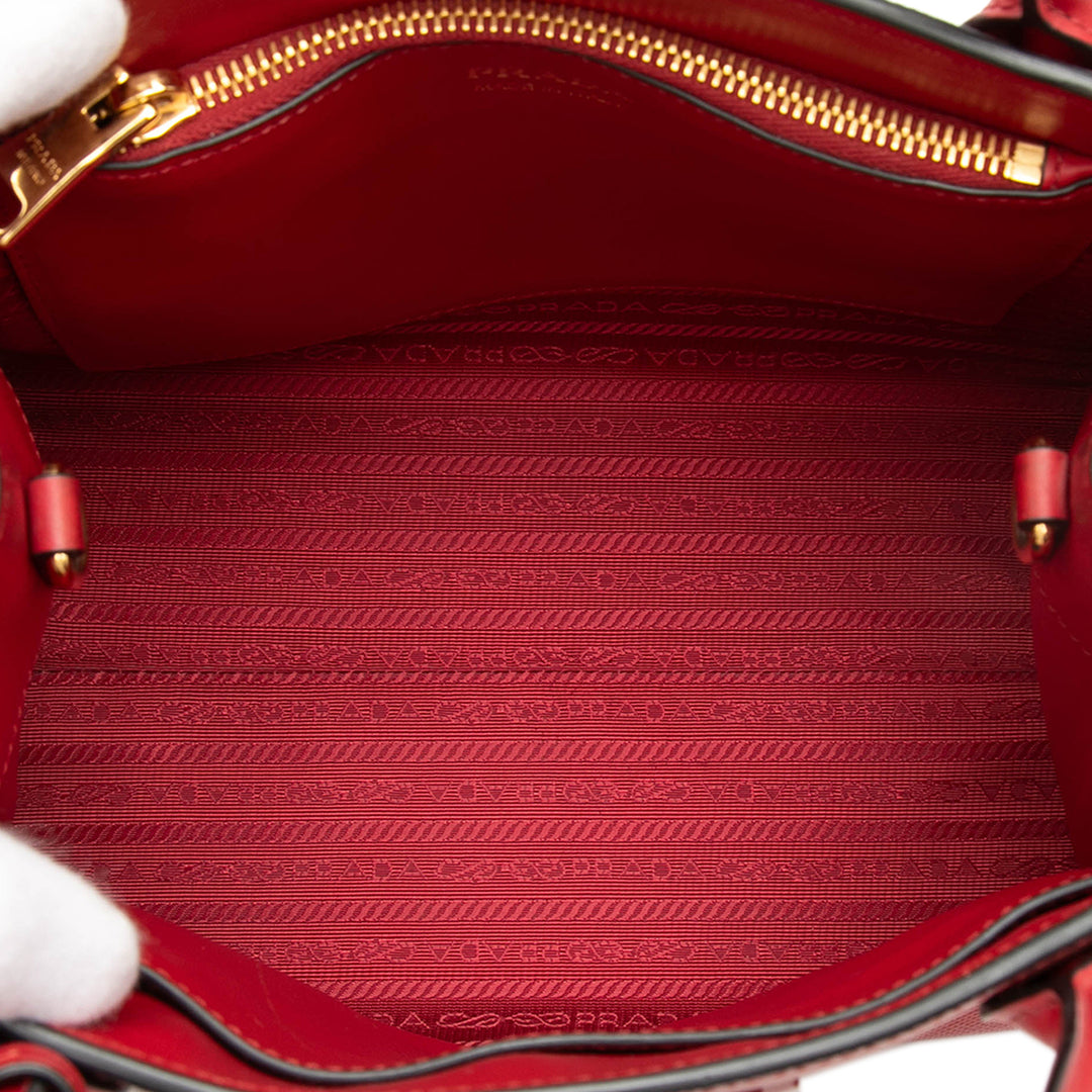 Prada Small Saffiano Cuir Monochrome anse supérieure Cabas