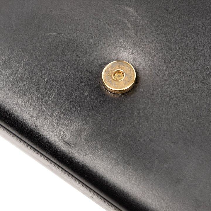 Saint Laurent Medium Smooth Cuir de veau Classic Monogram Kate Pompon Sac porté croisé