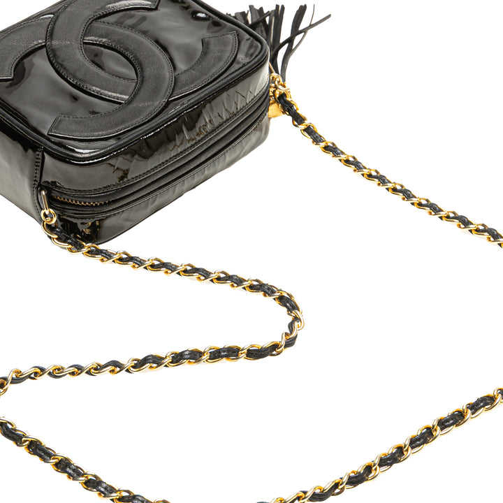 CC Patent Tassel Camera Bag Black - Gaby Paris