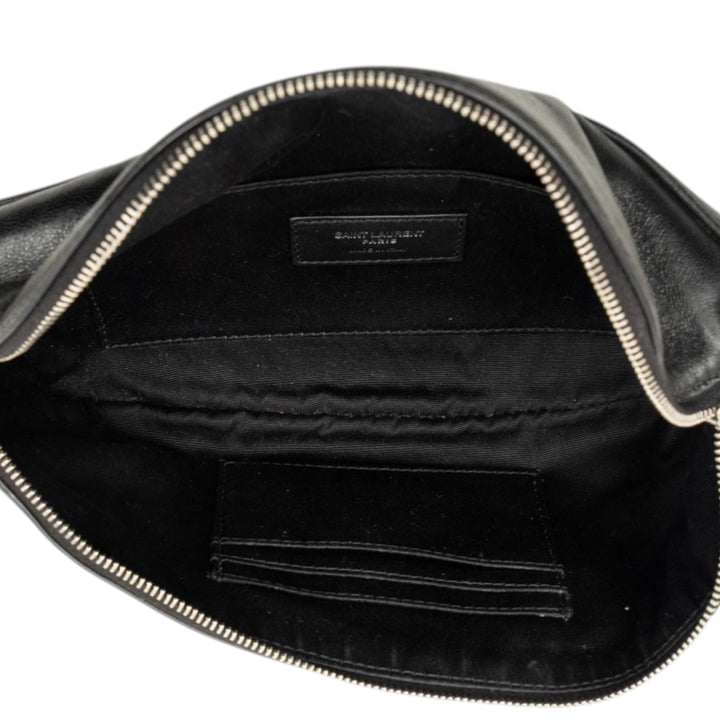 Sac ceinture Cuir de veau lisse Noir