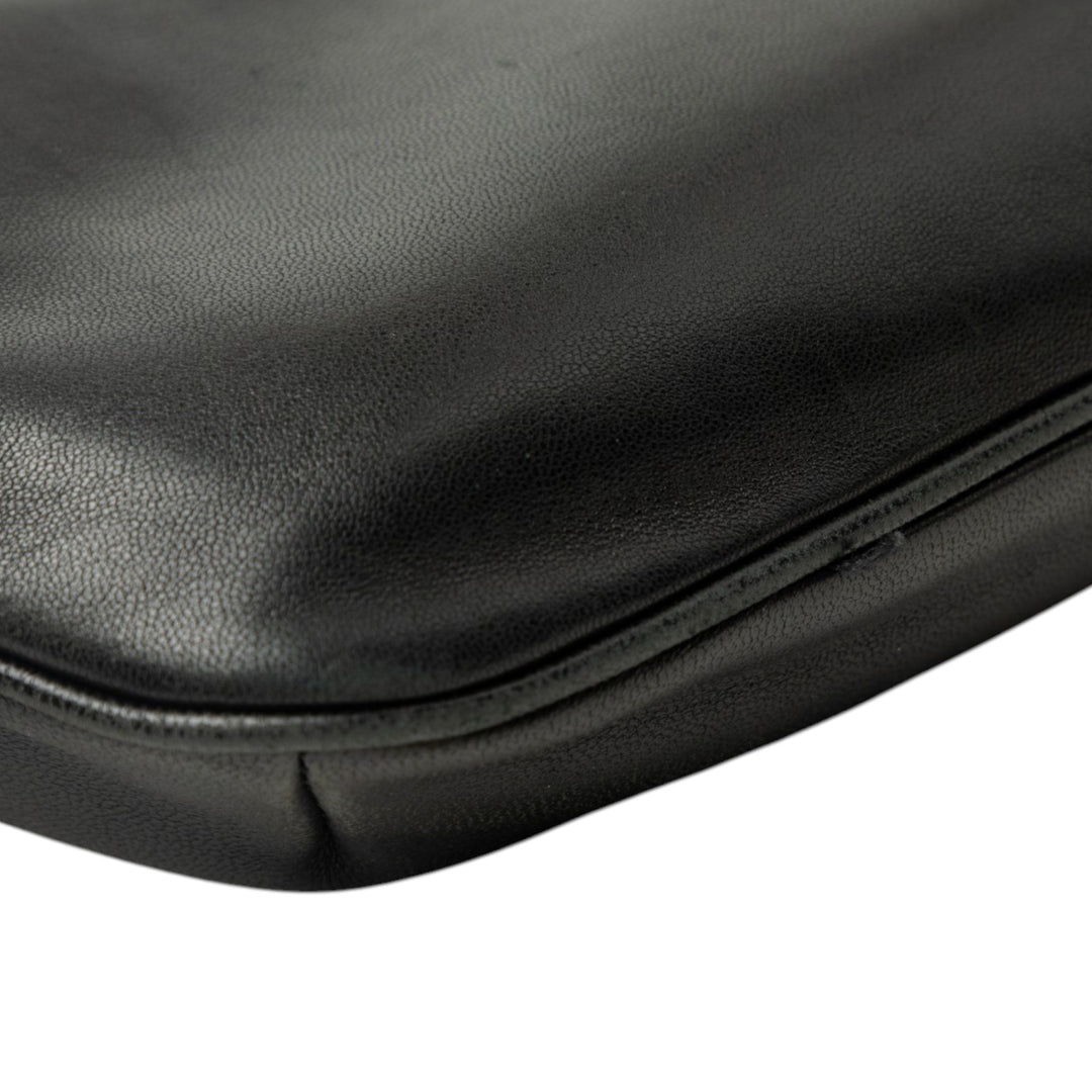 Sac ceinture Cuir de veau lisse Noir