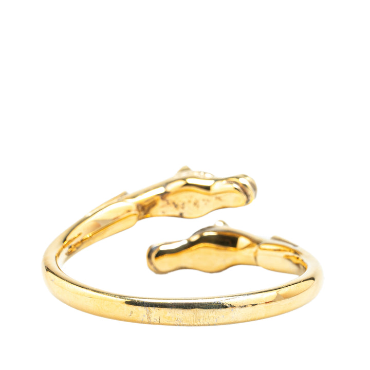 Gold Plated Cheval Double Horse Bangle Gold - Gaby Paris