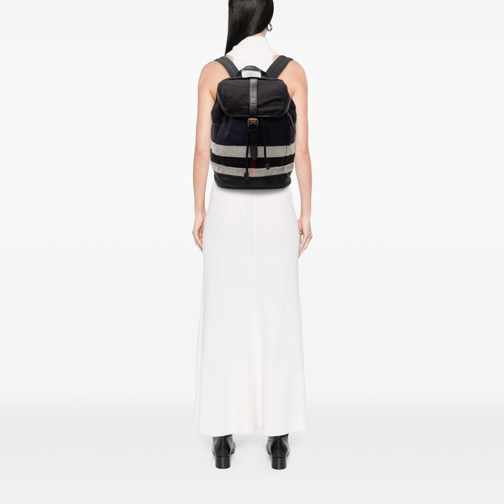 Burberry Mega Check Toile Drifton Sac à dos