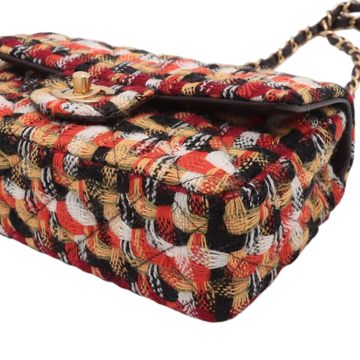 Chanel Mini Rectangular Classic Tweed Simple rabat