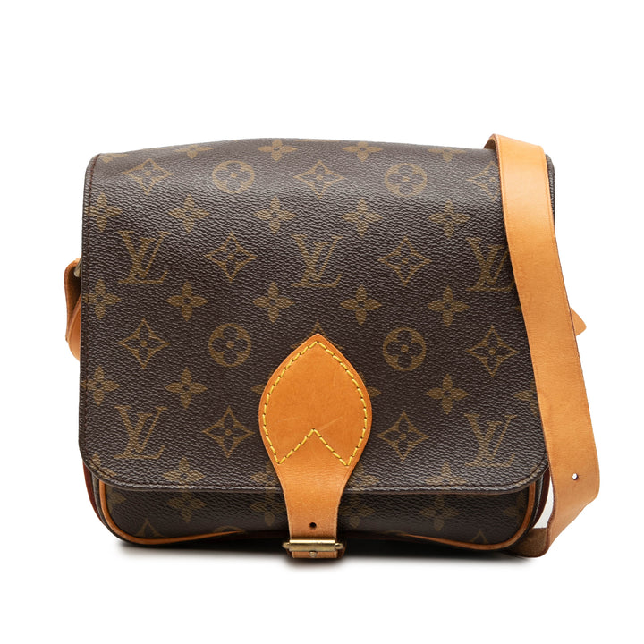 Louis Vuitton Sac bandoulière Cartouchiere Monogram MM Marron – vue principale – GABY PARIS