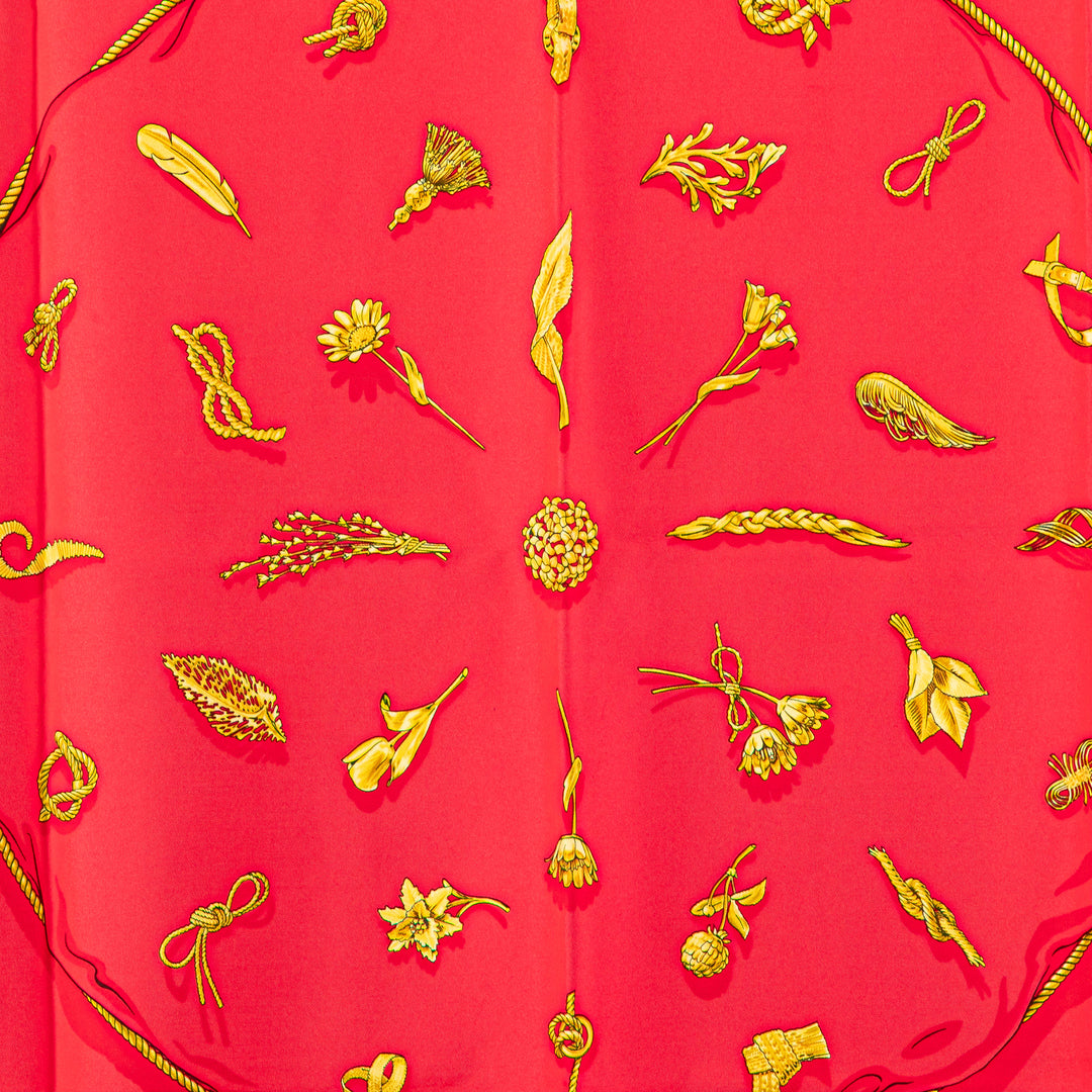 Hermès Clips Soie Foulard Rouge – GABY PARIS Authentique
