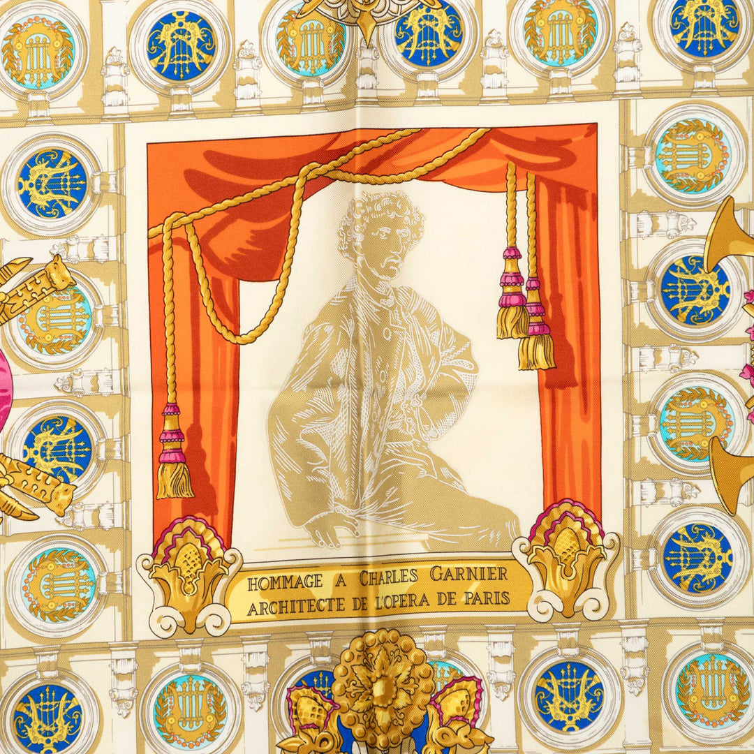Hermès Hommage a Charles Garnier Soie Foulard 90