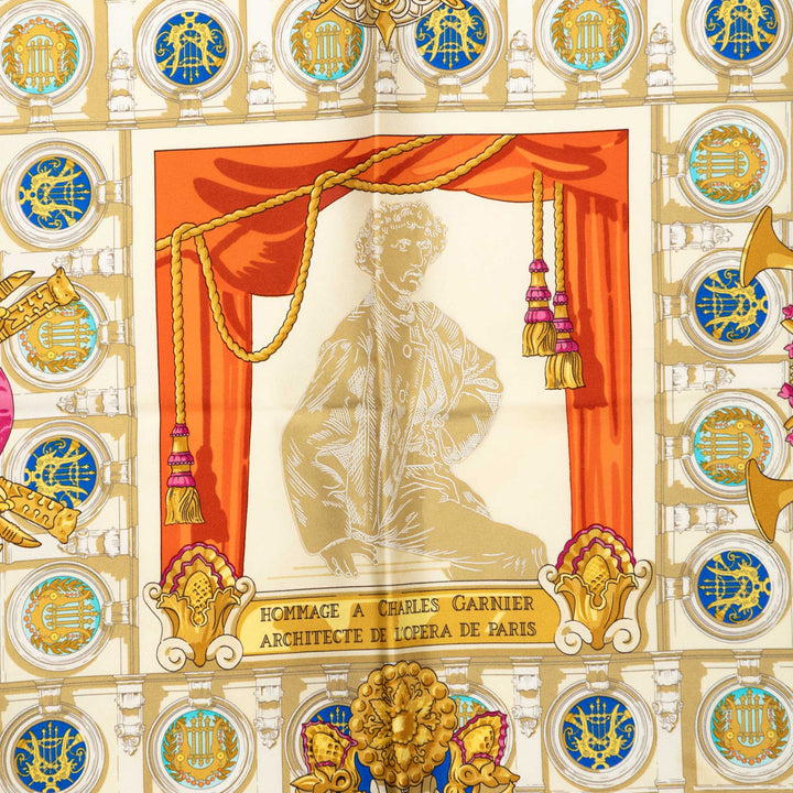 Hermès Hommage a Charles Garnier Soie Foulard 90