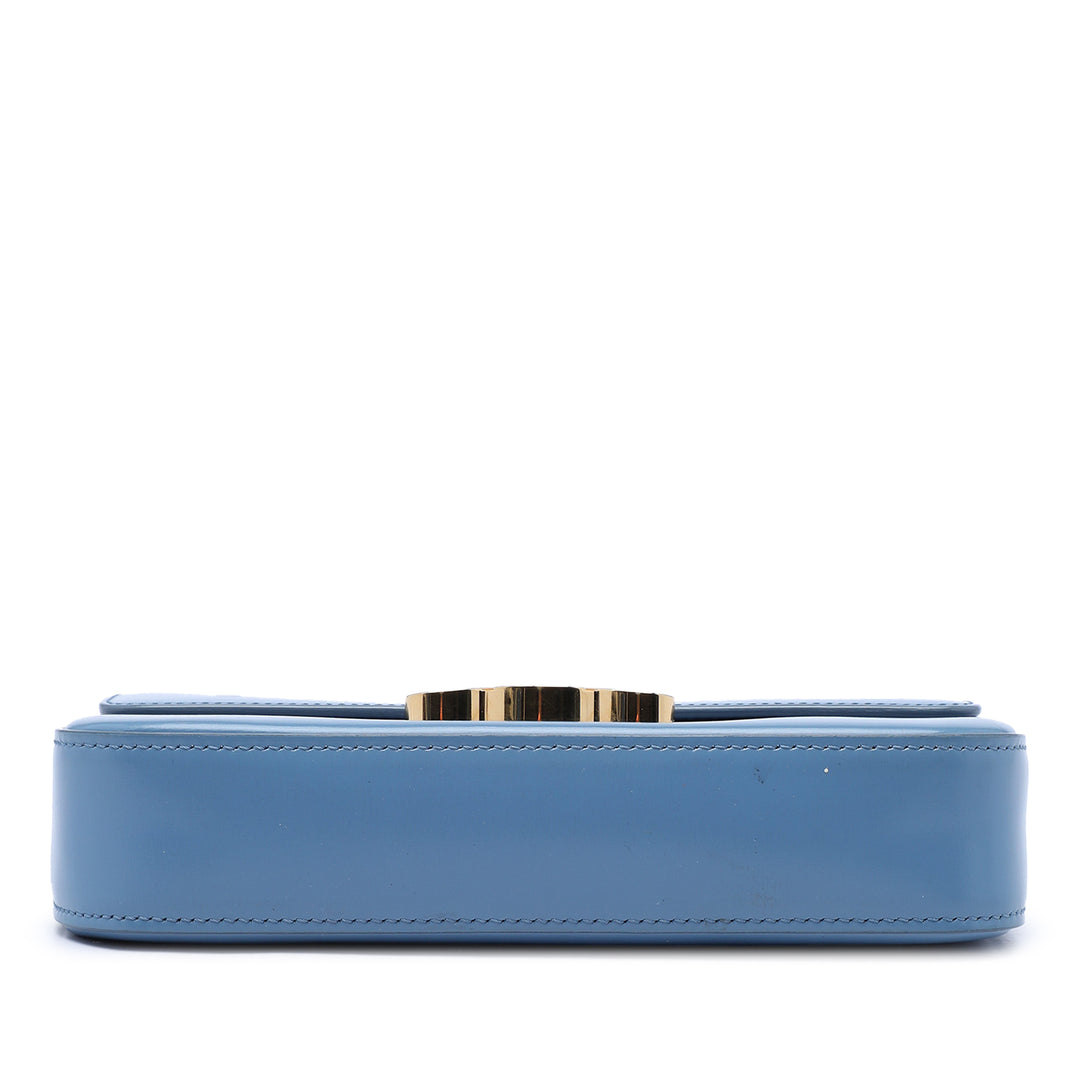 Celine brillant Triomphe Claude Sac Cuir de veau Bleu – vue 3 – GABY PARIS